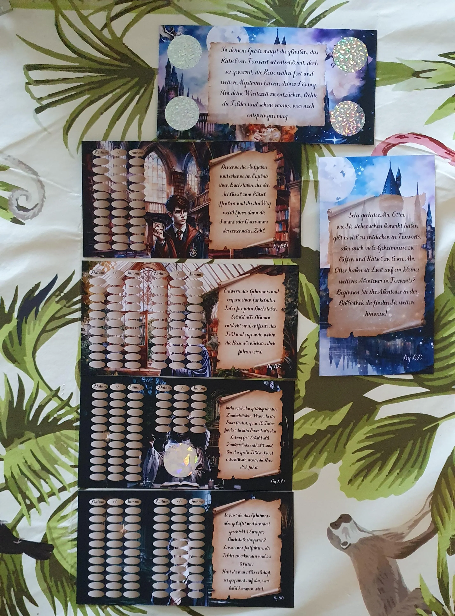 Harry Otters Abenteuer A6 Binder Budgeting Challenge Sparen