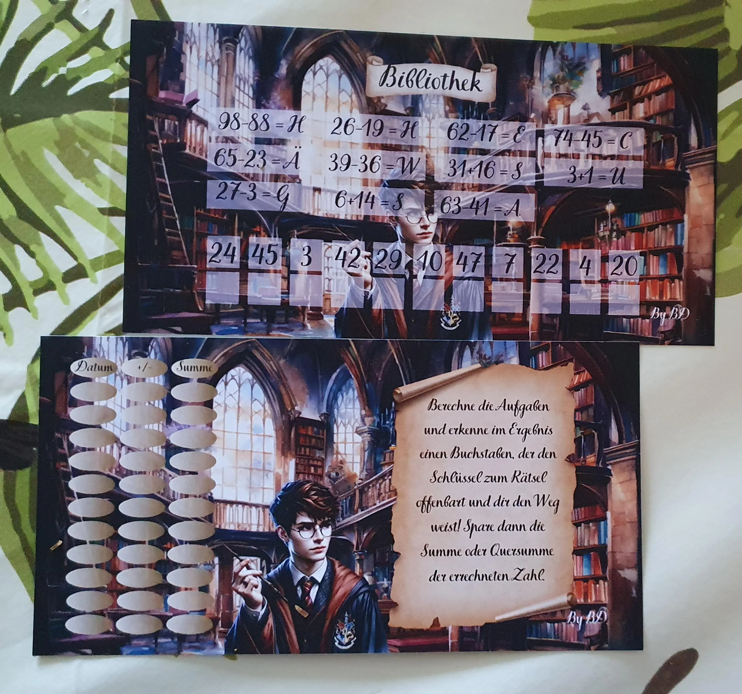 Harry Otters Abenteuer A6 Binder Budgeting Challenge Sparen