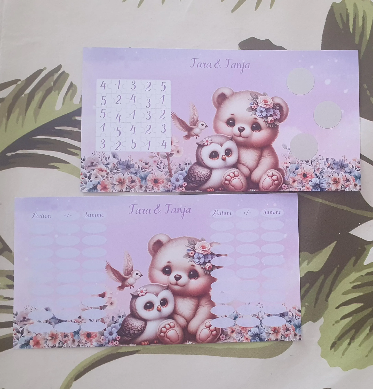 Tierische Freunde Challenge A6 Budgeting Sparen