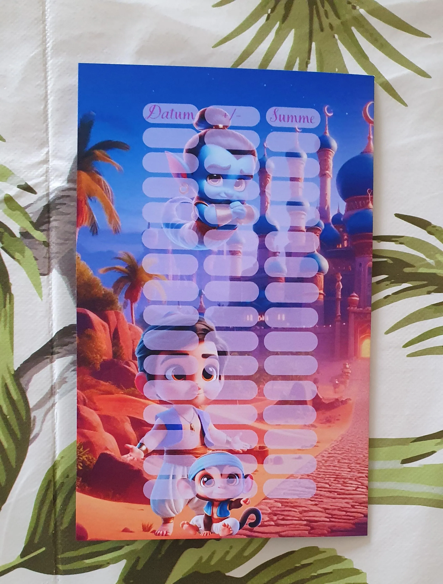 A5 Klappkarte Challenge Sparen Budgeting