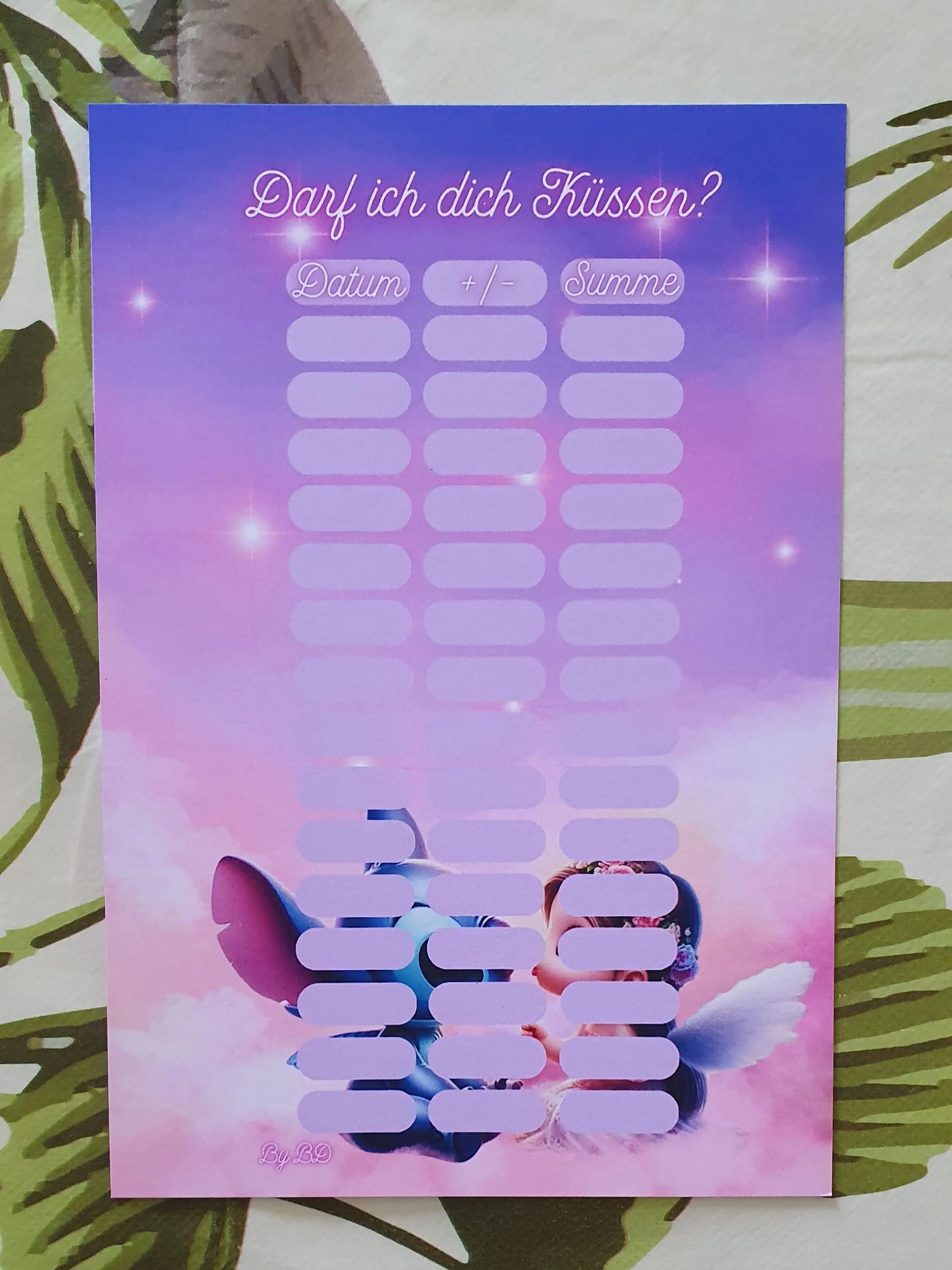 Darf ich dich küssen A5 Challenge Budgeting Sparen