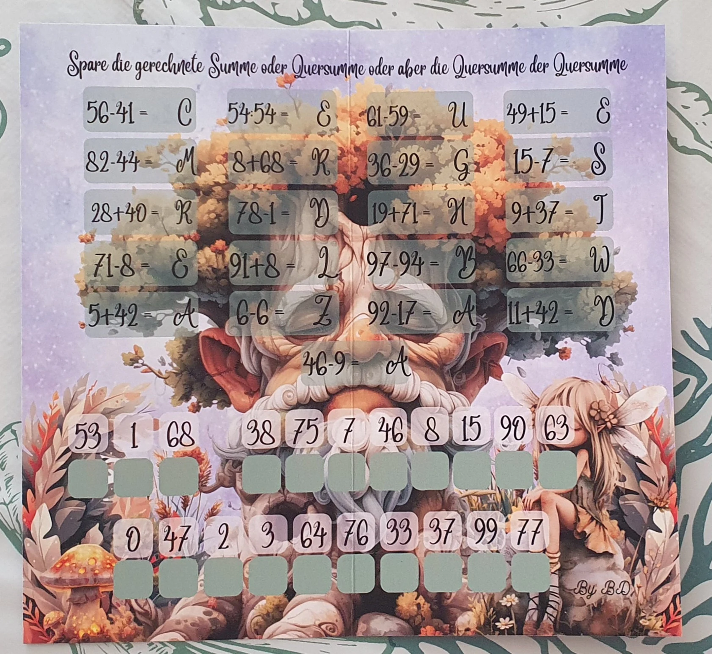 Der Magische Zauberwald A6 Challenge Sparen Budgeting