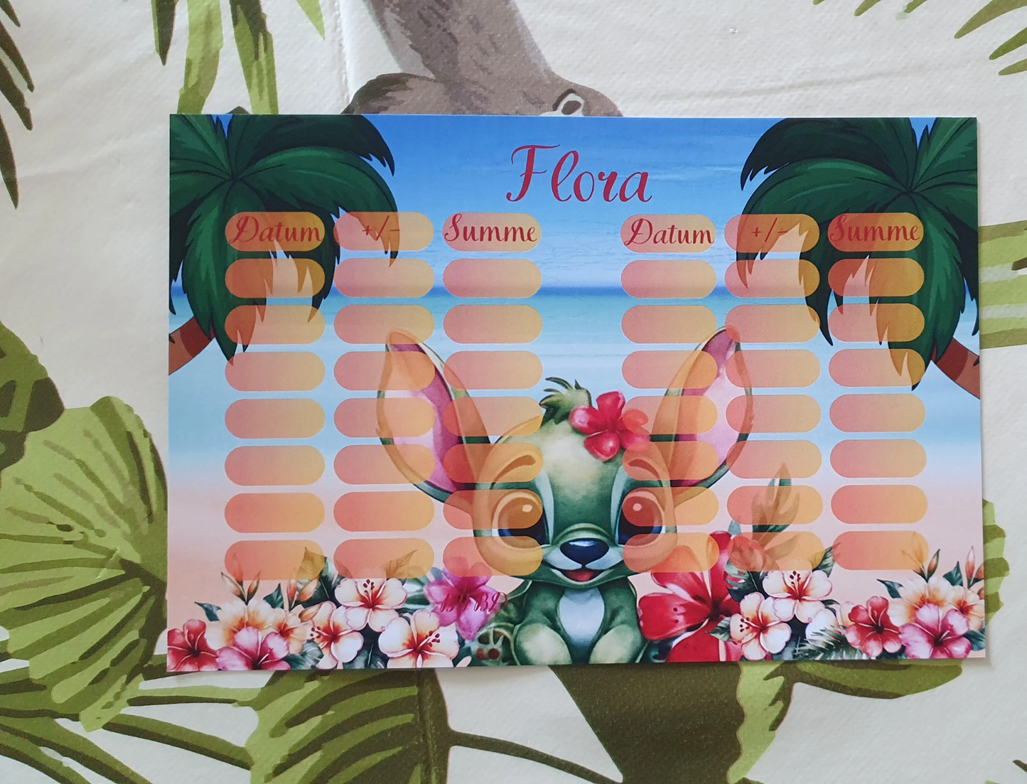 Flora A5 Challenge Budgeting Sparen