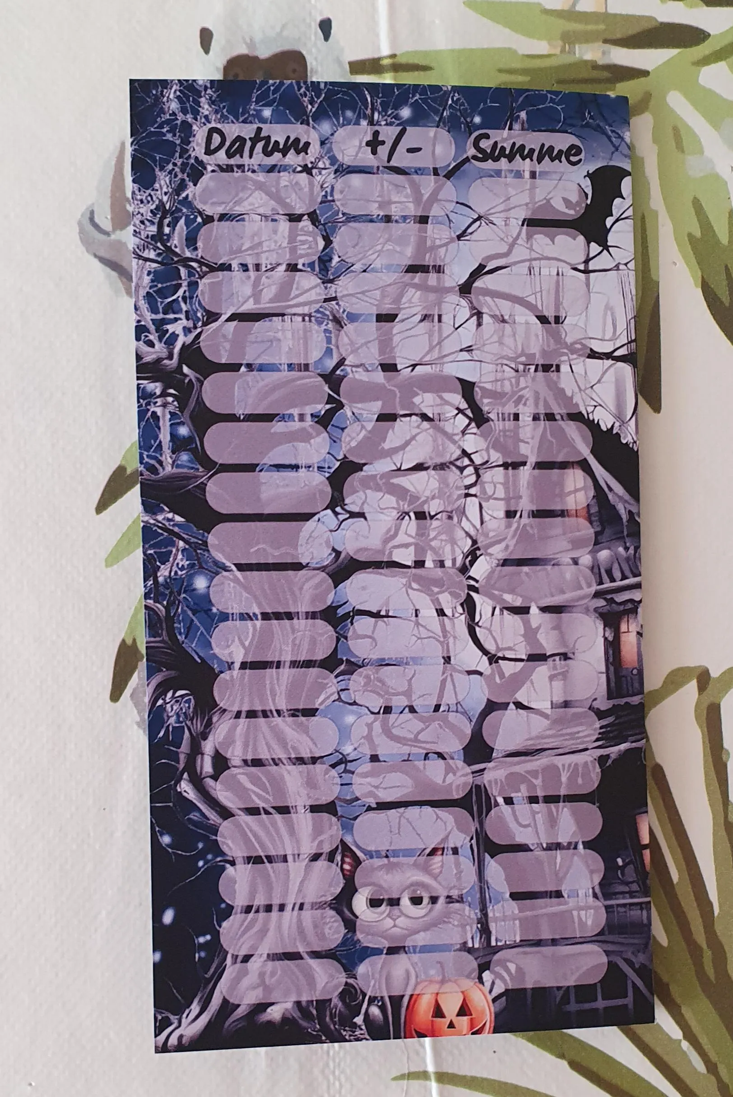 Happy Halloween Klappkarte A6 Budgeting Challenge Sparen