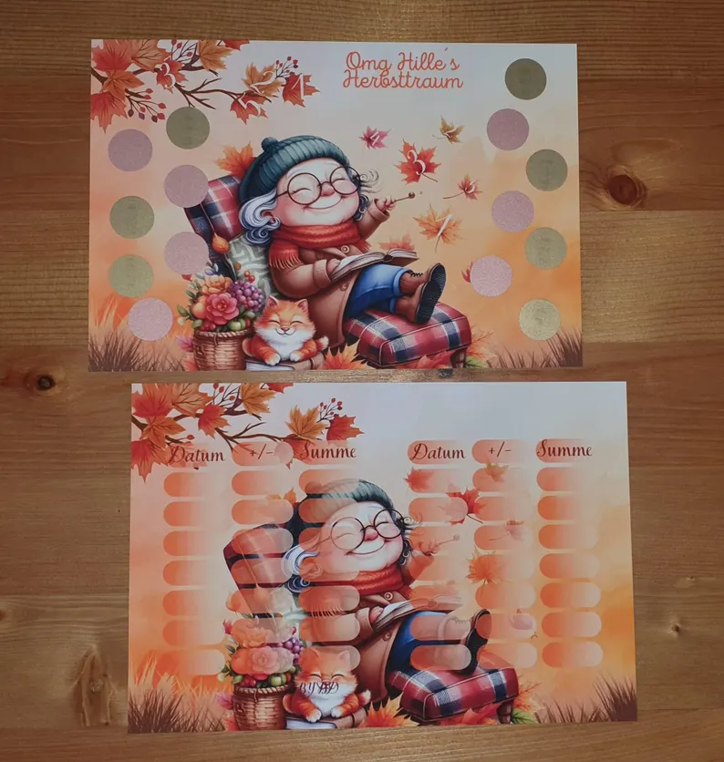 Herbsttraum A5 Challenge Budgeting Sparen