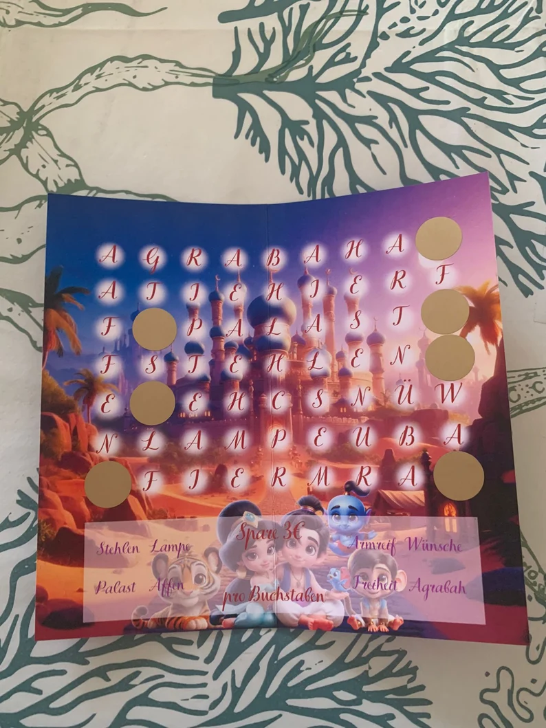 A6 Klappkarte Challenge Sparen Budgeting