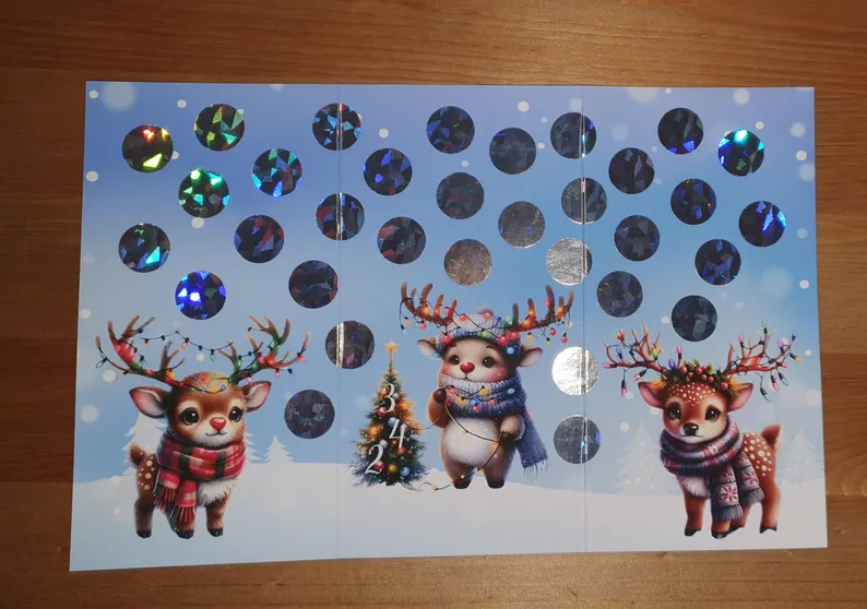 Winter Klappkarte A6 Budgeting Challenge Sparen