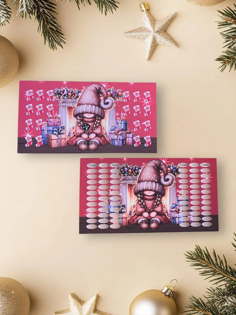 Weihnachtsgnome A6 Budgeting Sparen Challenge
