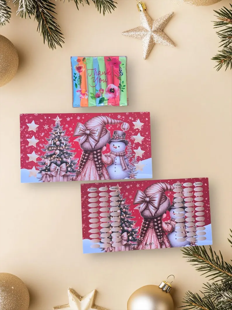 Weihnachtsgnome A6 Budgeting Sparen Challenge