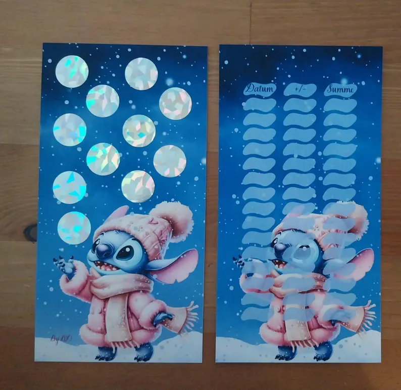 Blauer Alien Winter A6 Challenge Budgeting Sparen