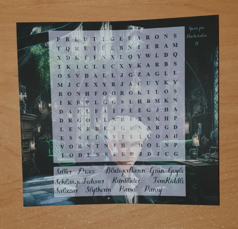 Harry Otter das Spiel A6 Budgeting Challenge