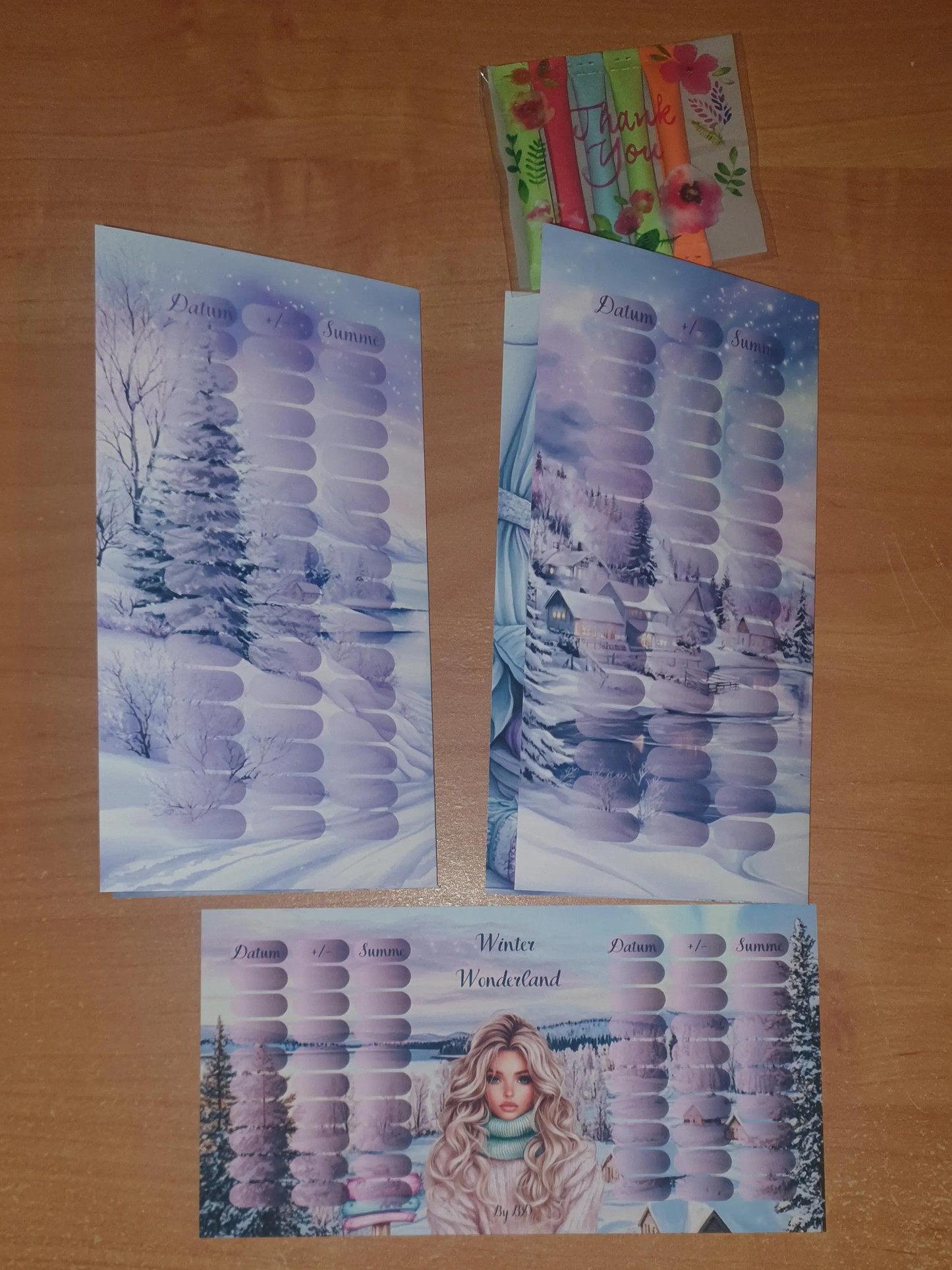Winter Wonderland A6 Challenge Budgeting Sparen