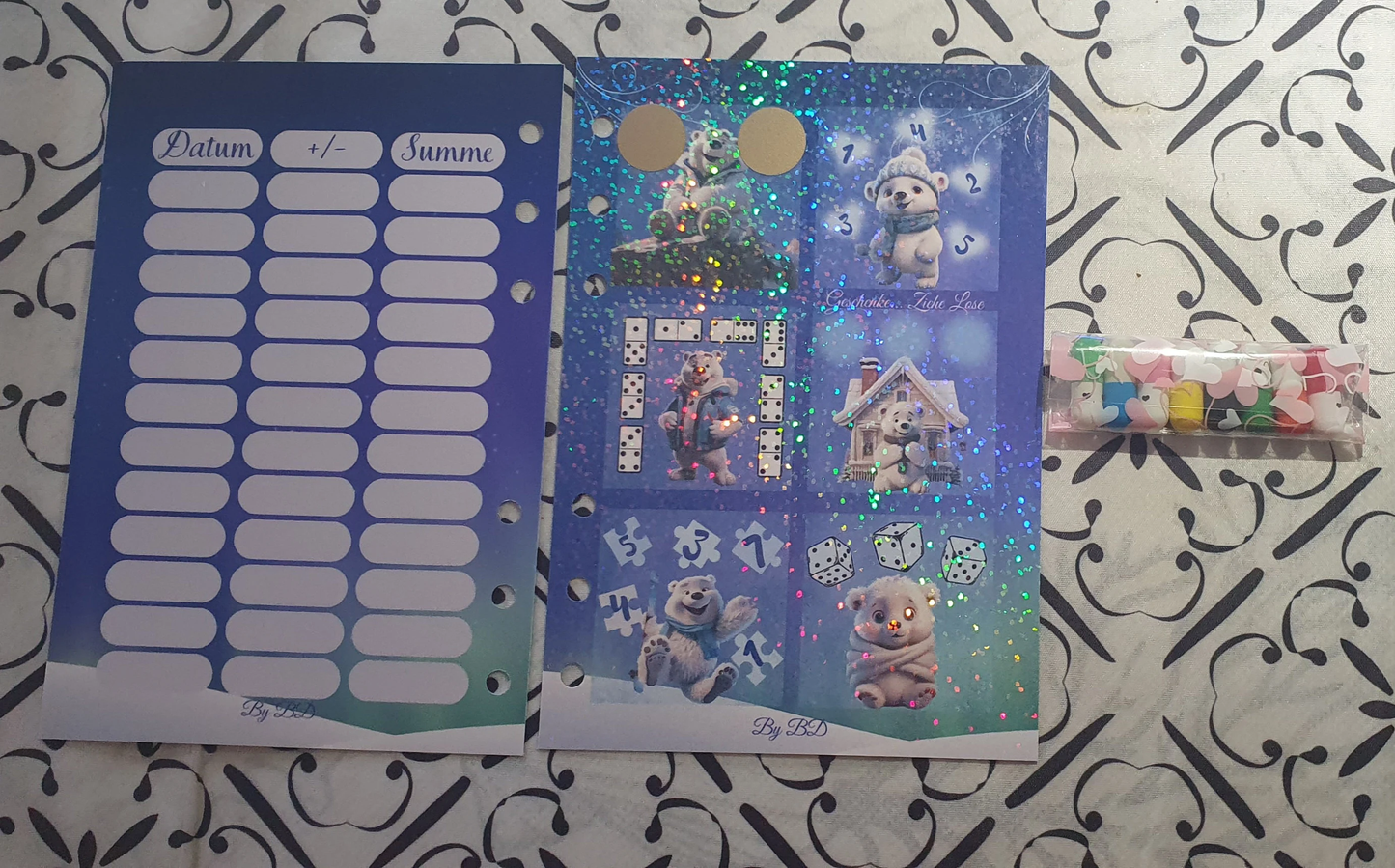 Winter Bärchen A6 Challenge Budgeting Sparen