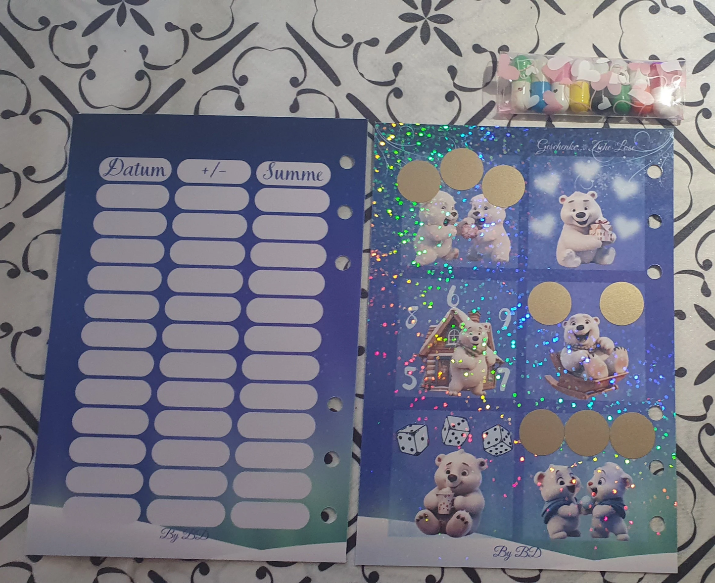 Winter Bärchen A6 Challenge Budgeting Sparen