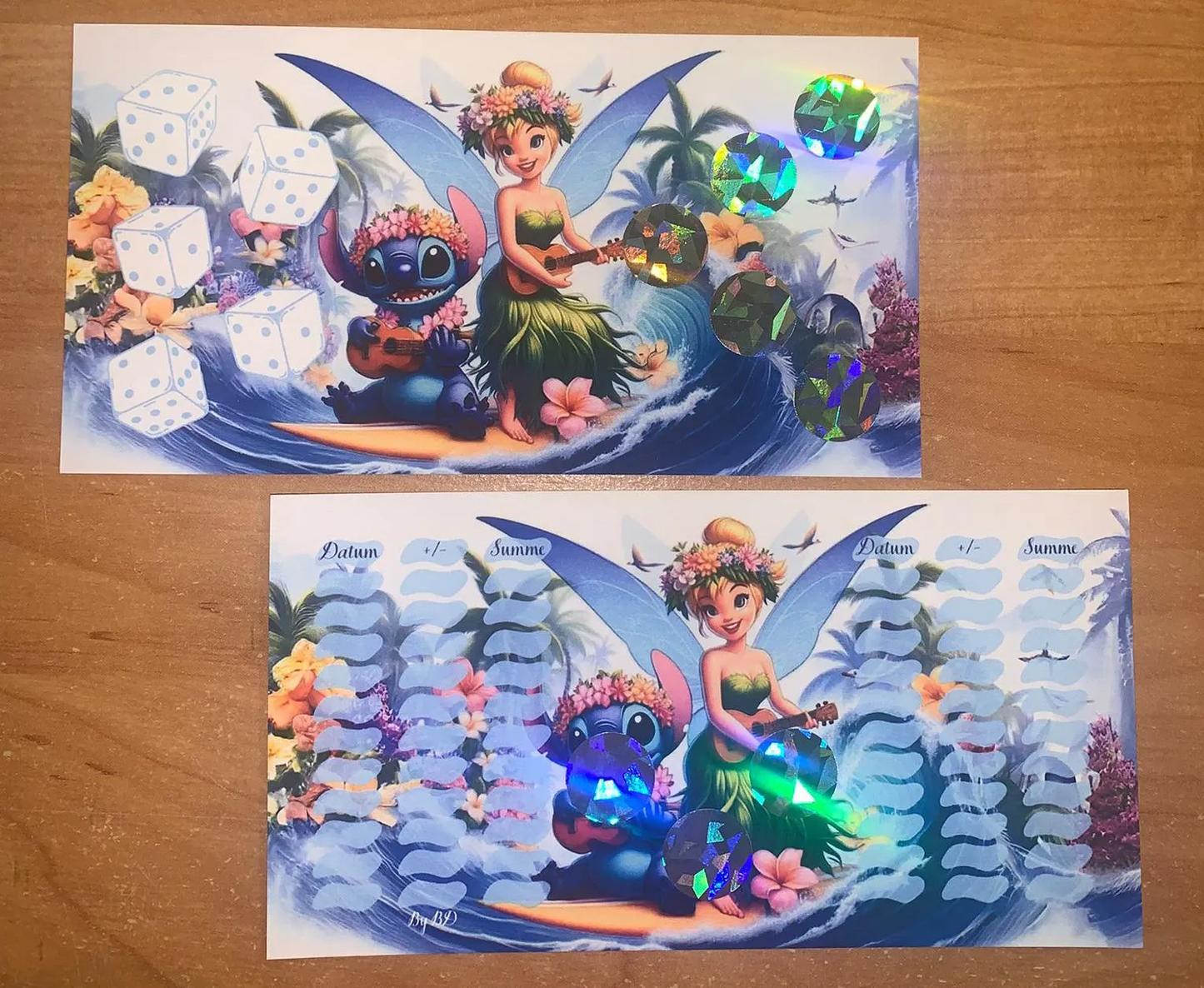 Blauer Alien Hawaii A6 Challenge Budgeting Sparen