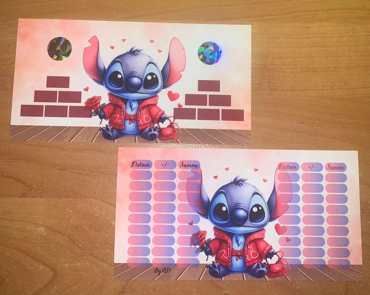 Blauer Alien Valentinstag A6 Budgeting Challenge Sparen