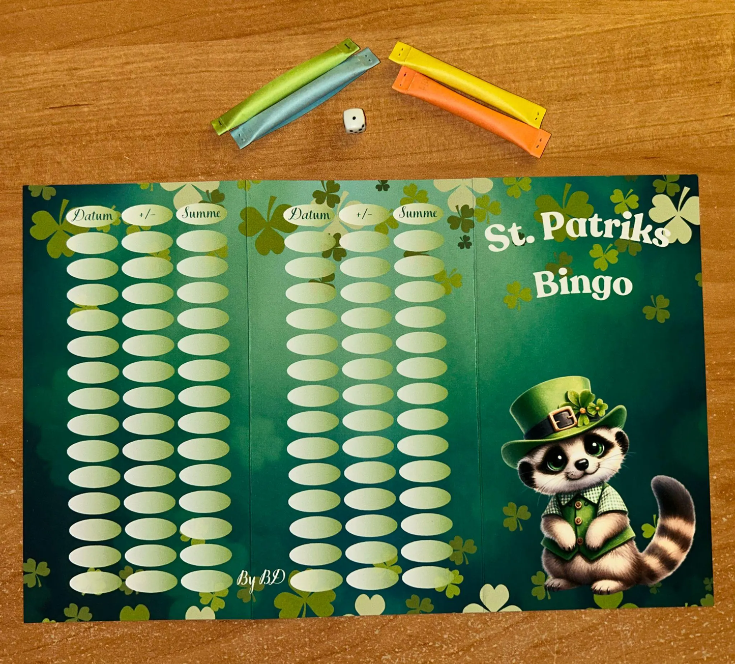 St Patriks Bingo A6 Challenge Sparen Budgeting