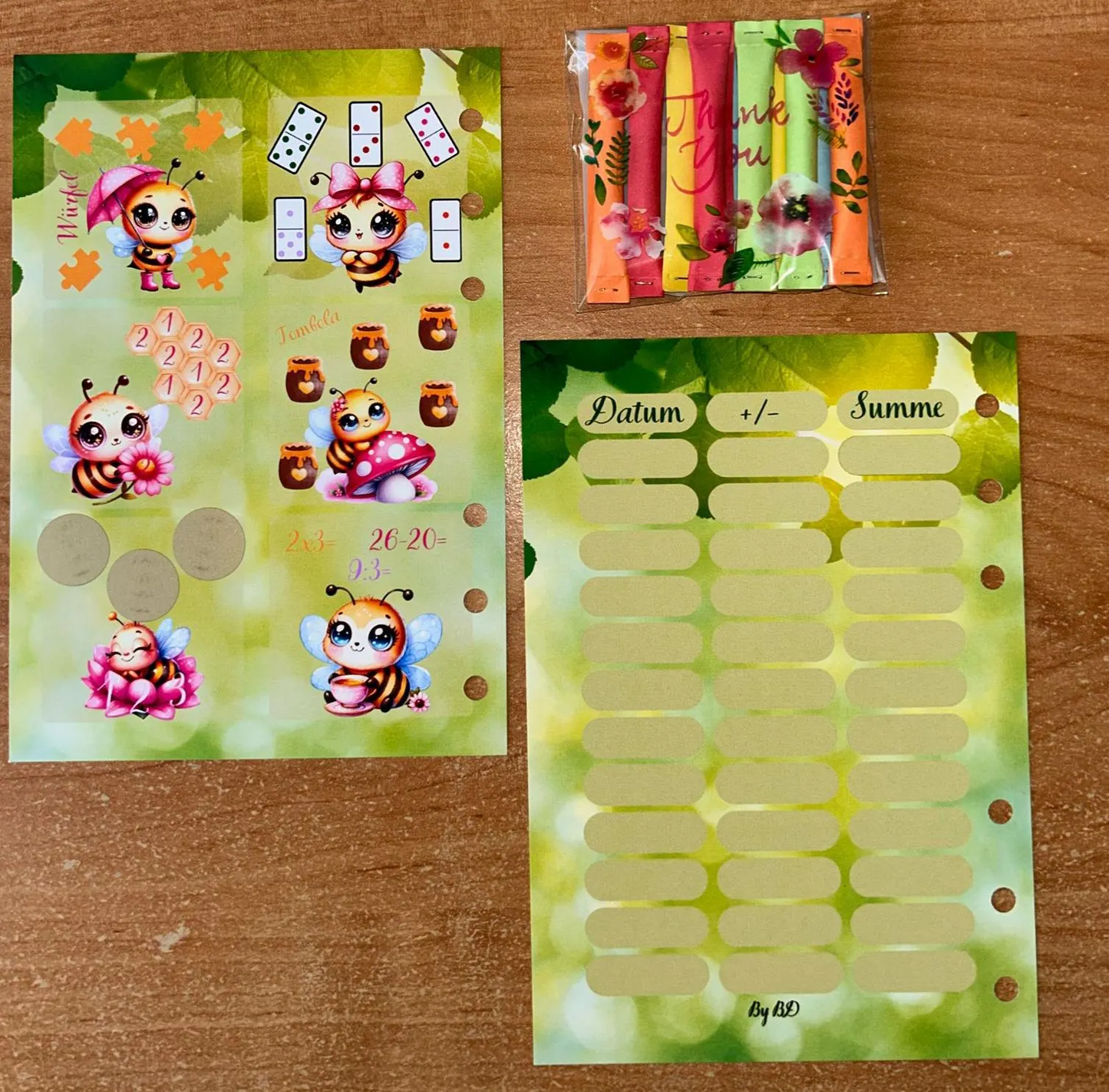 Summ Summ herum A6 12er Challenge Budgeting Sparen