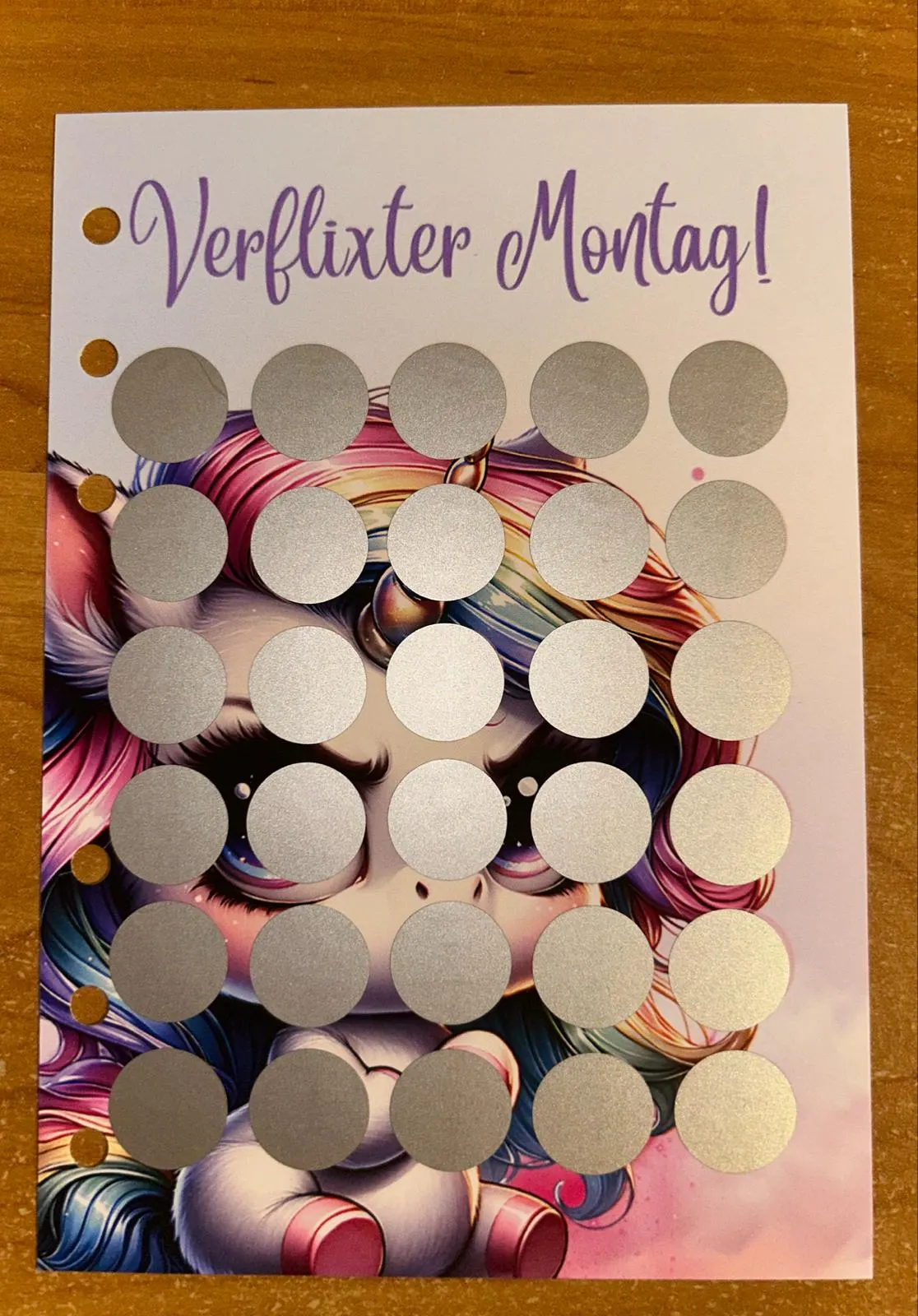 Verflixter Montag A6 Challenge Sparen Budgeting