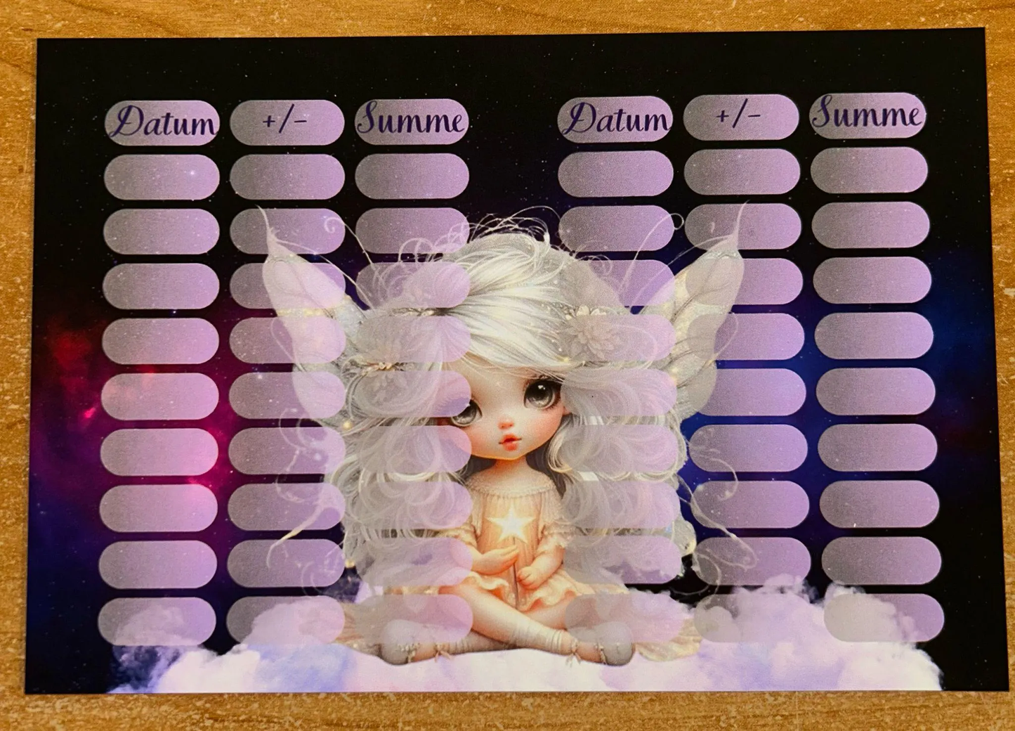 Die Sternenfee A5 Challenge Budgeting Sparen