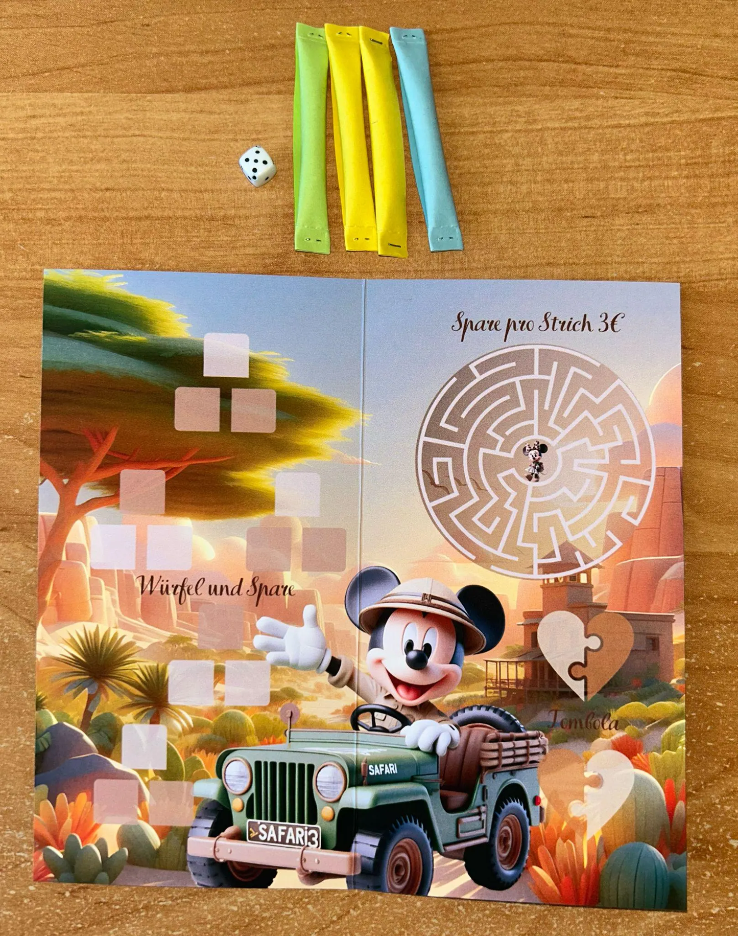Das Verrückte Safari Spiel Challenge A6 Budgeting Sparen