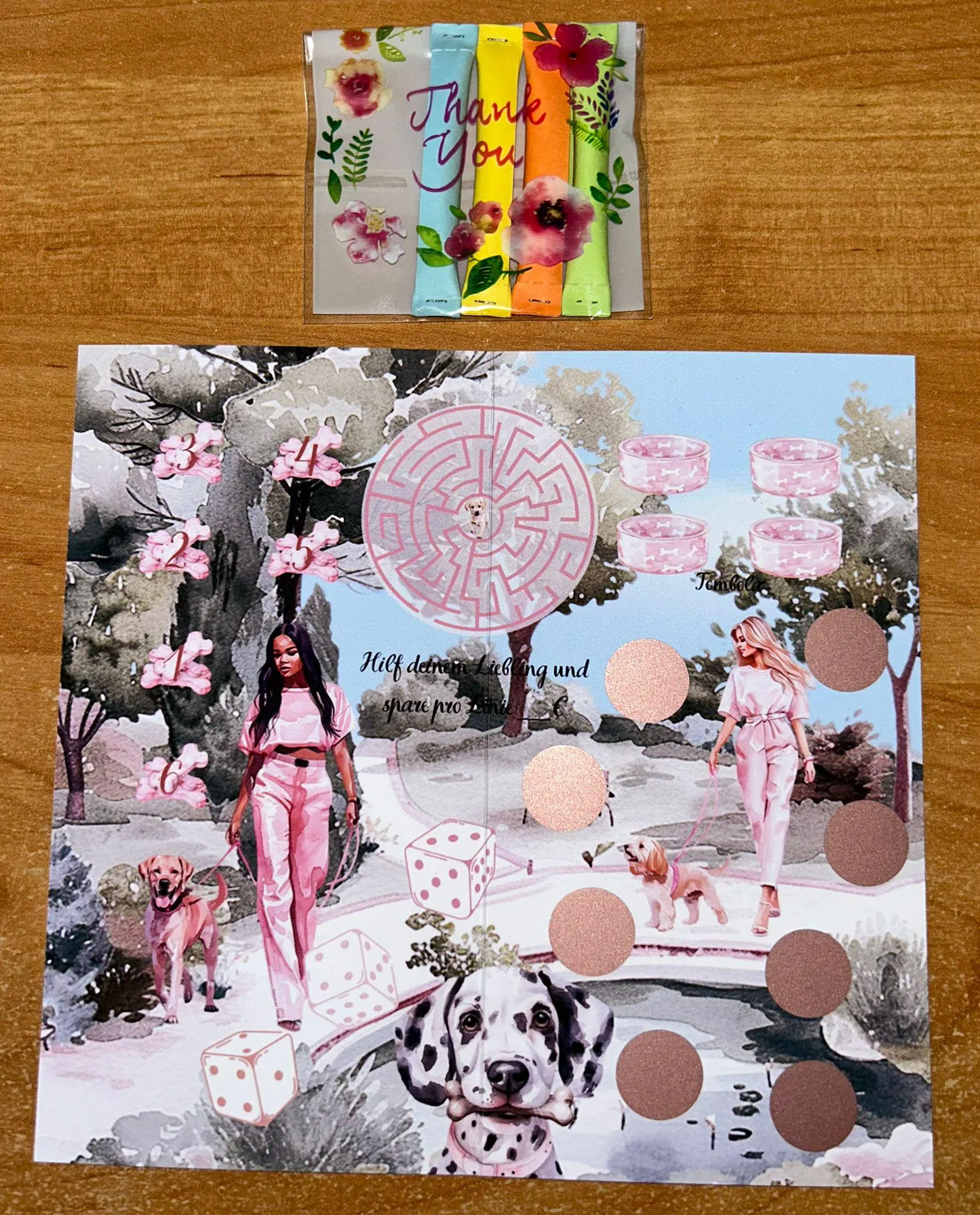 Hundeliebe A6 Klappkarte Challenge Sparen Budgeting