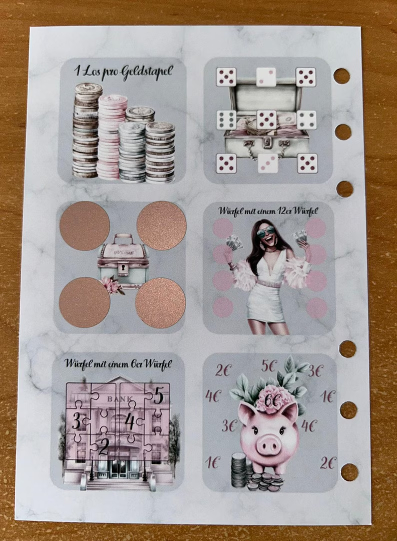 Notgroschen Set A6 Challenge Budgeting Sparen