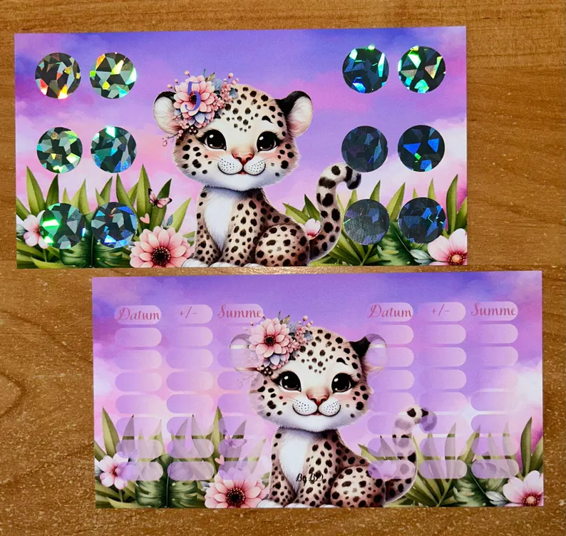 Tierische Safari A6 Budgeting Challenge Sparen