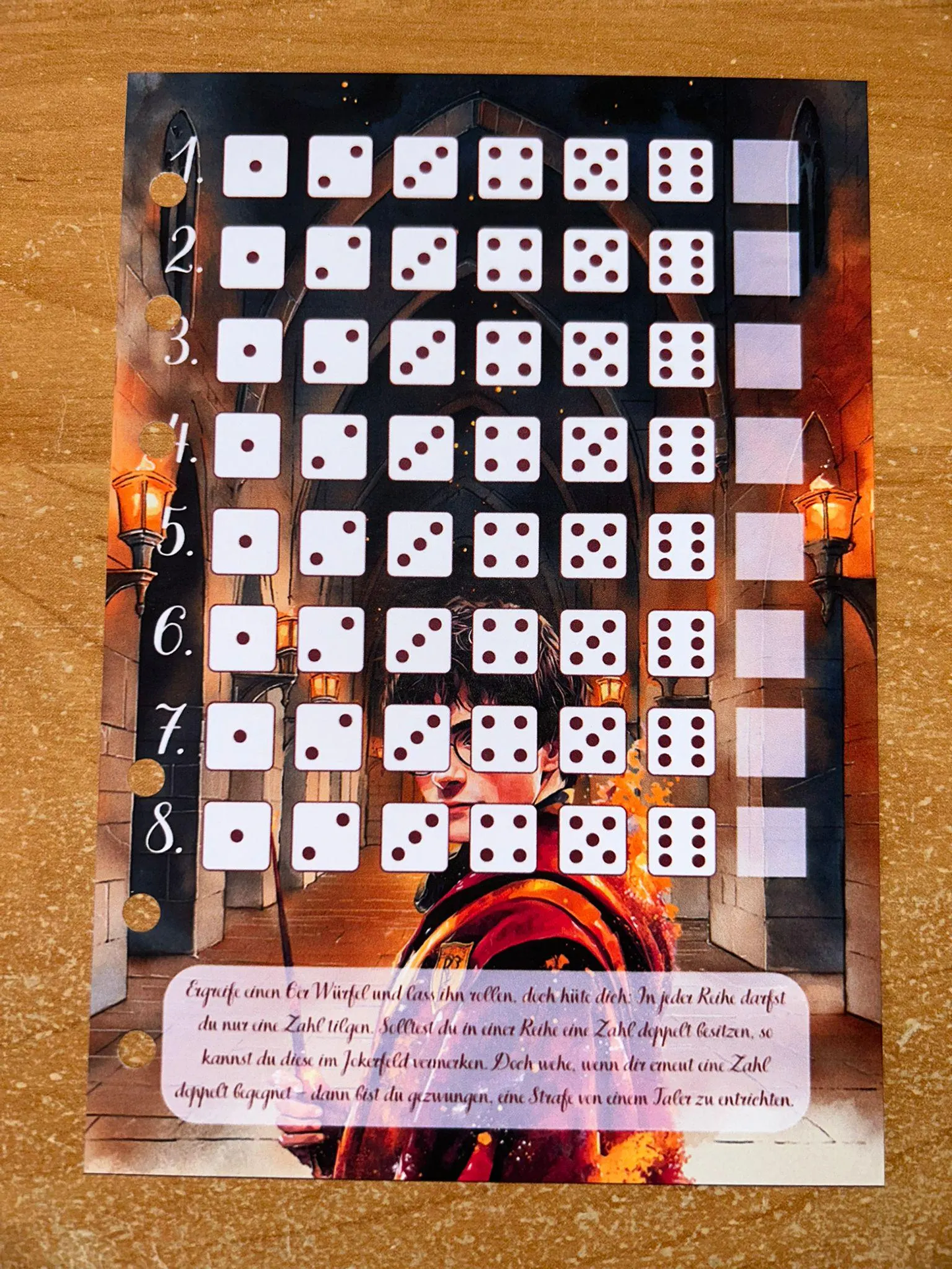 Harry Otter Würfel A6 Challenge Sparen Budgeting