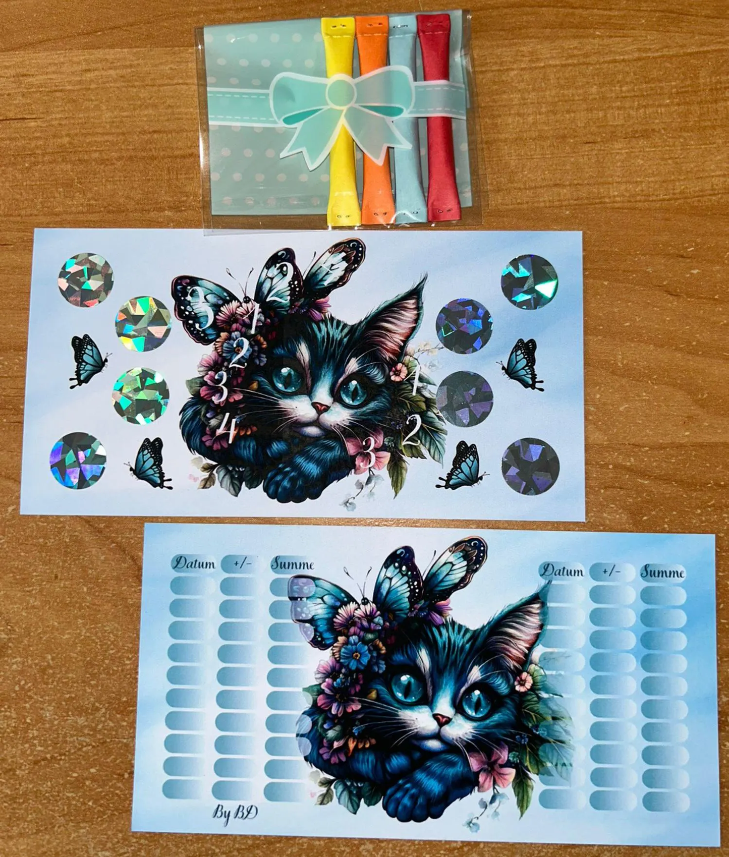 Grinsekatze A6 Challenge Set Budgeting Sparen