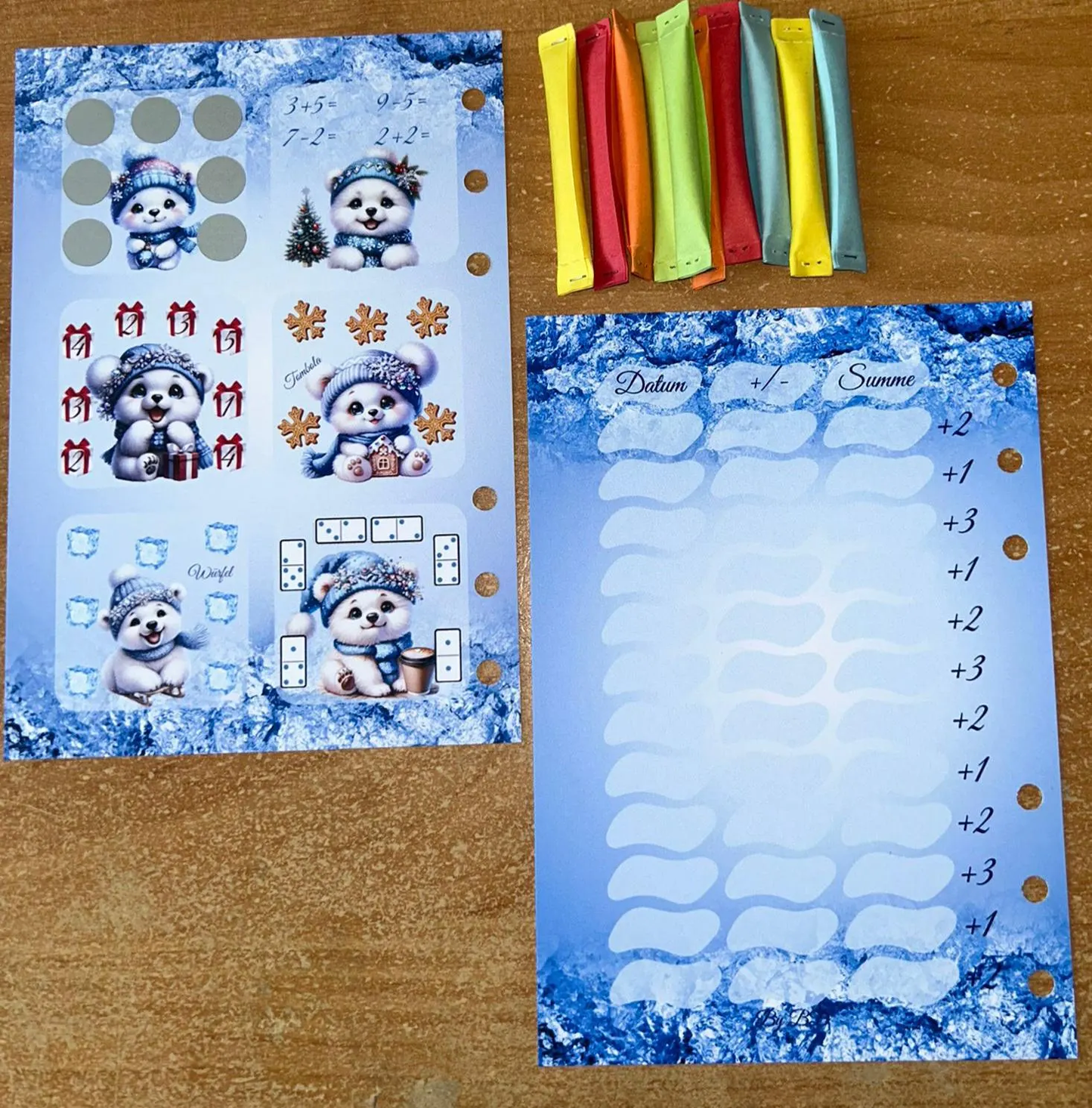 Die Eisbären Bande 12er Karte A6 Challenge Budgeting Sparen