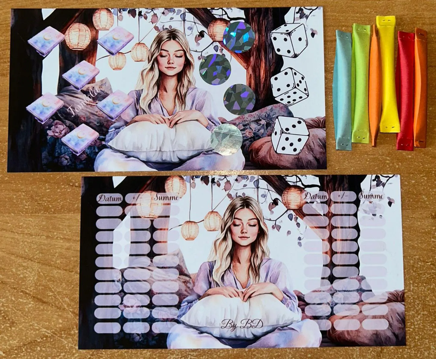 Pyjama Party Set A6 Challenge Budgeting Sparen