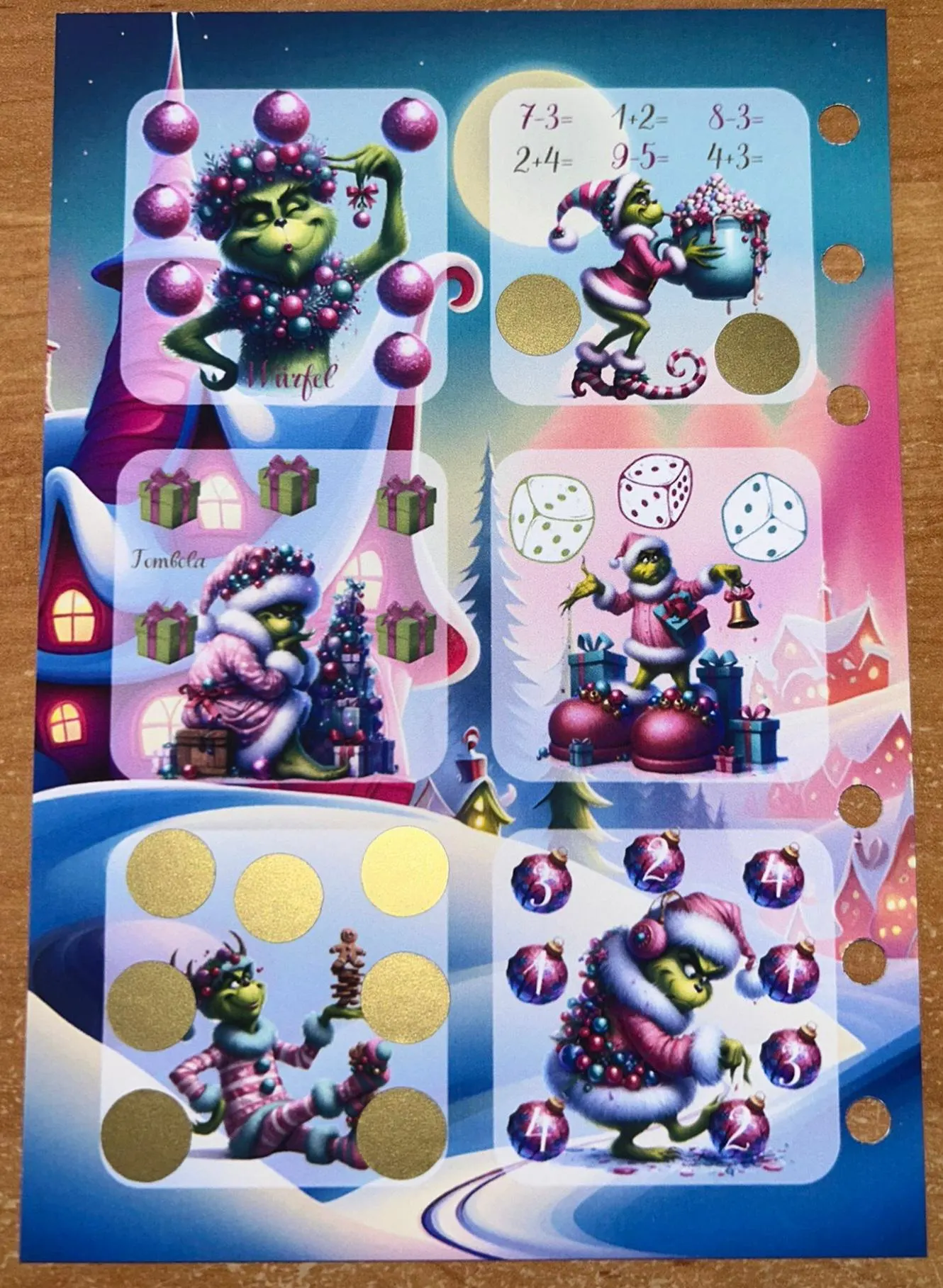 Der Grinch 12er Karte A6 Challenge Budgeting Sparen