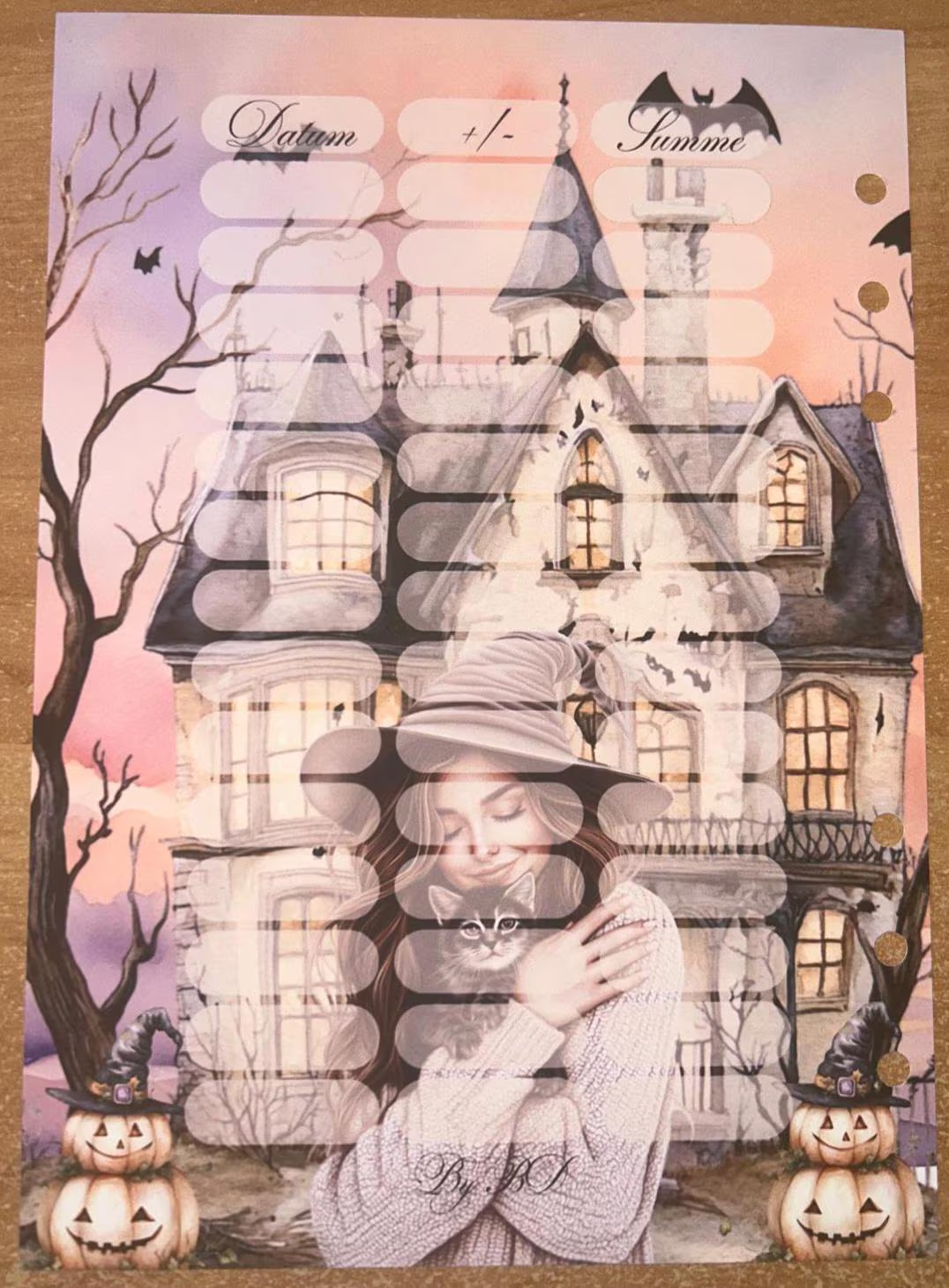 Halloween Challenge A5 Budget Sparen