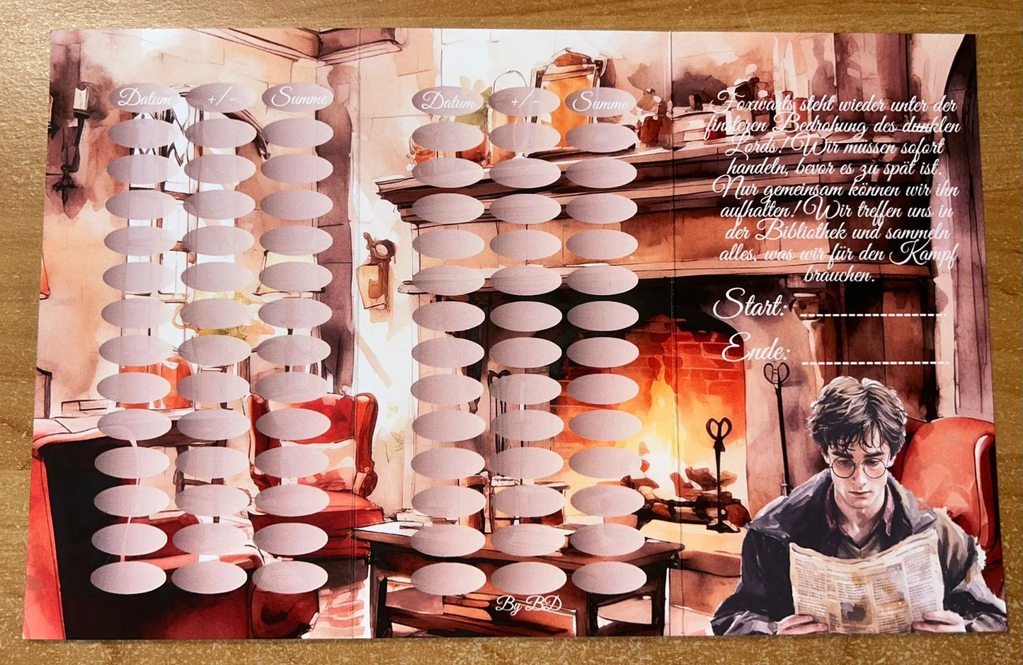 Harry Otter Team Challenge A6 Budgeting Sparen