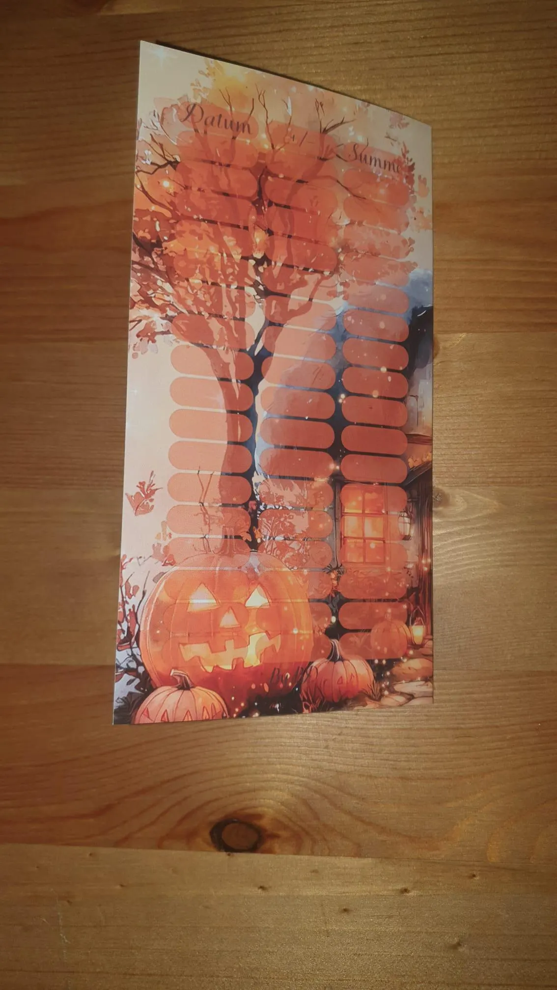 Harry Otter Halloween A6 Challenge Budgeting Sparen