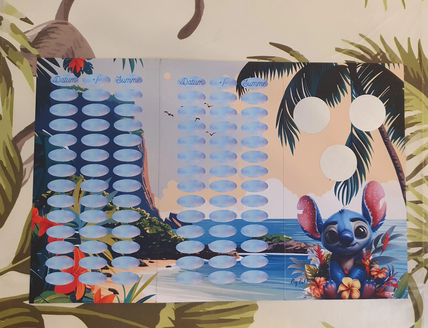 Blauer Koala Bingo A6 Challenge Sparen Budgeting