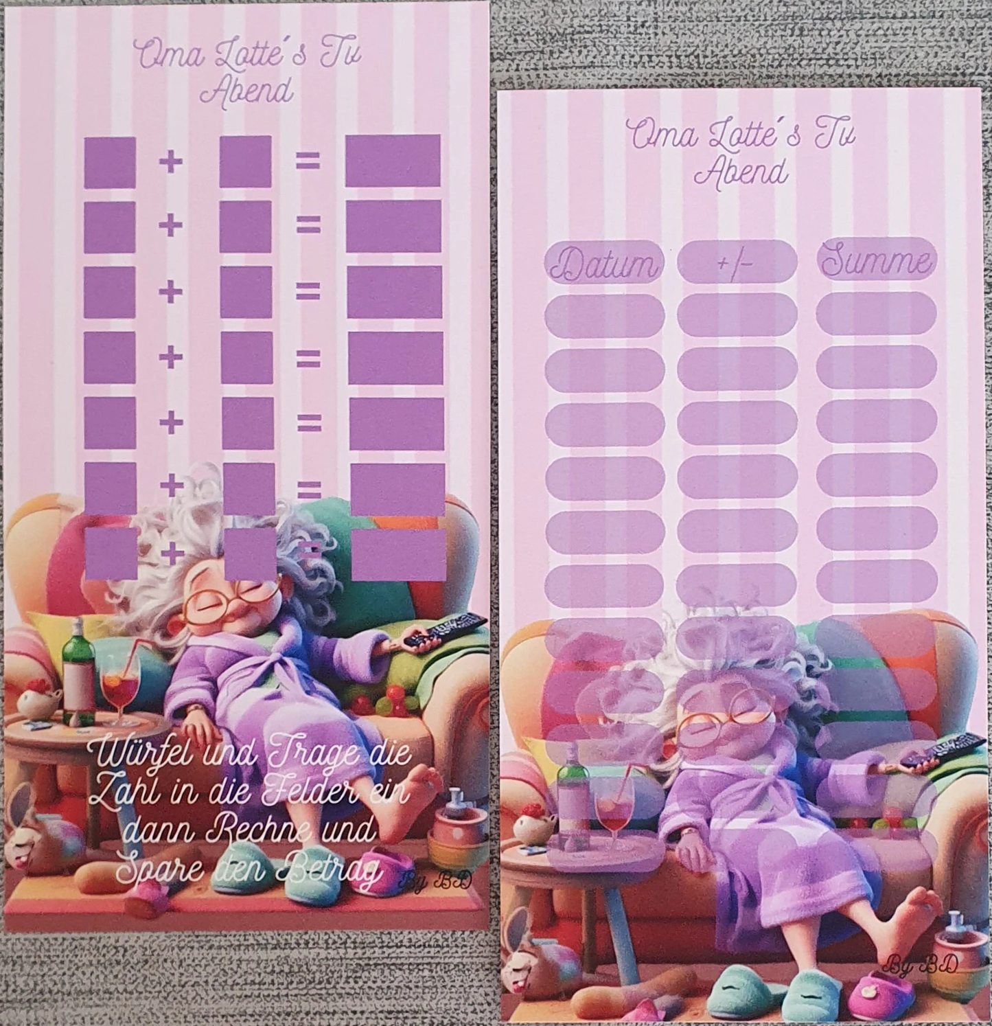 Oma Lotte Challenge Budgeting Sparen