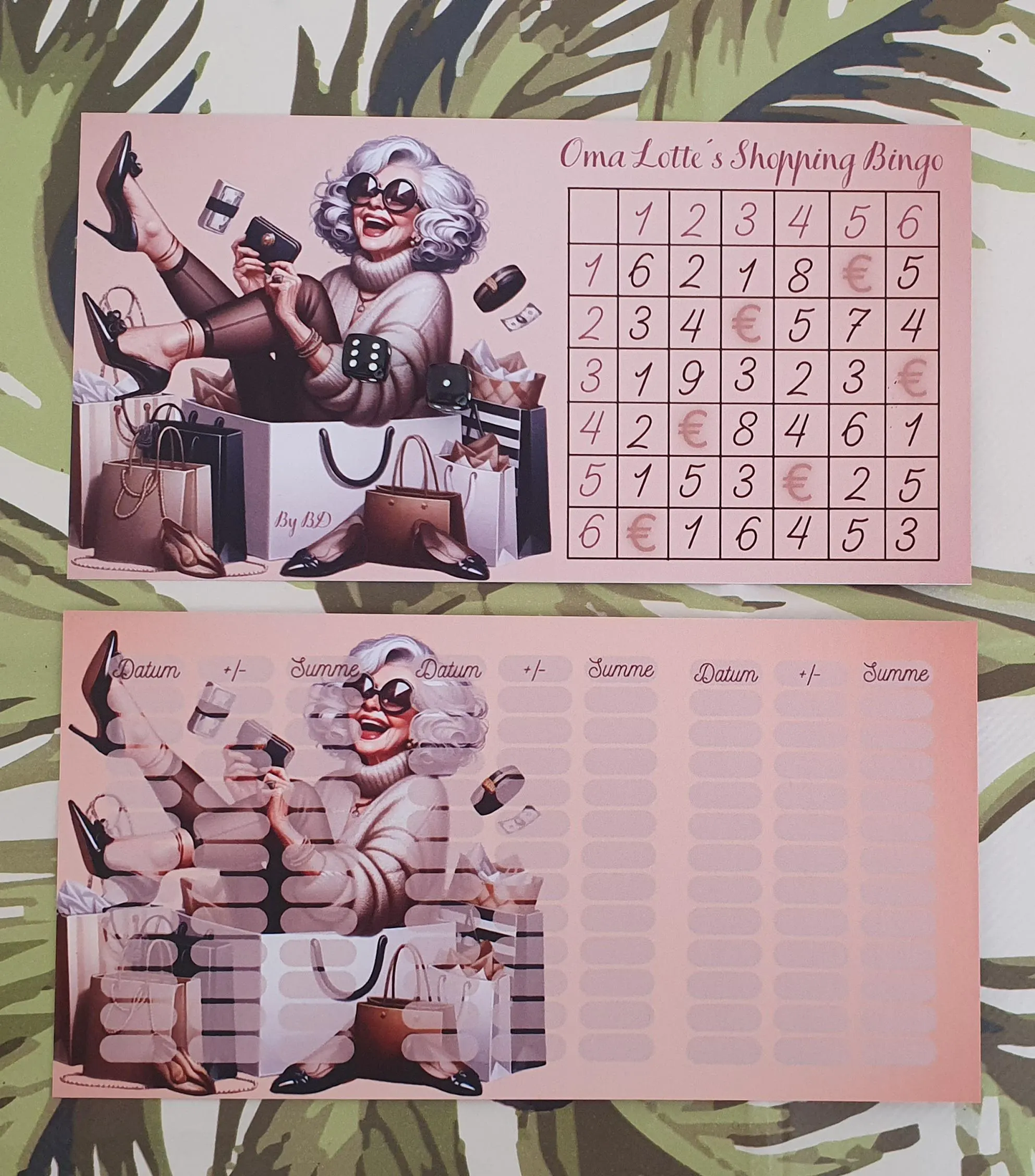 Oma Lotte Shopping Bingo A6 Challenge Sparen Budgeting