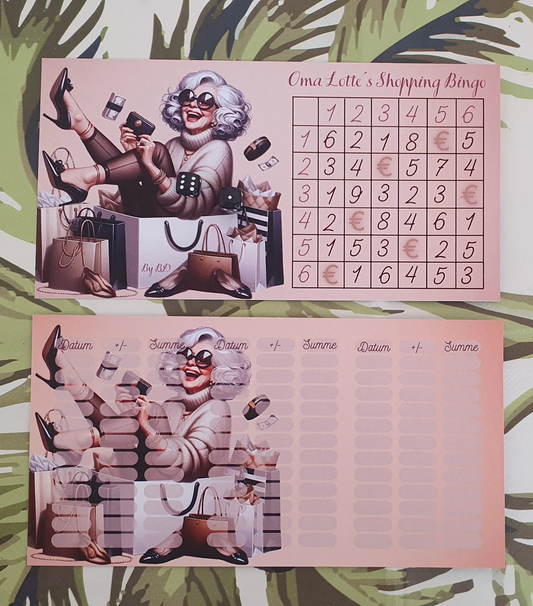 Oma Lotte Shopping Bingo A6 Challenge Sparen Budgeting