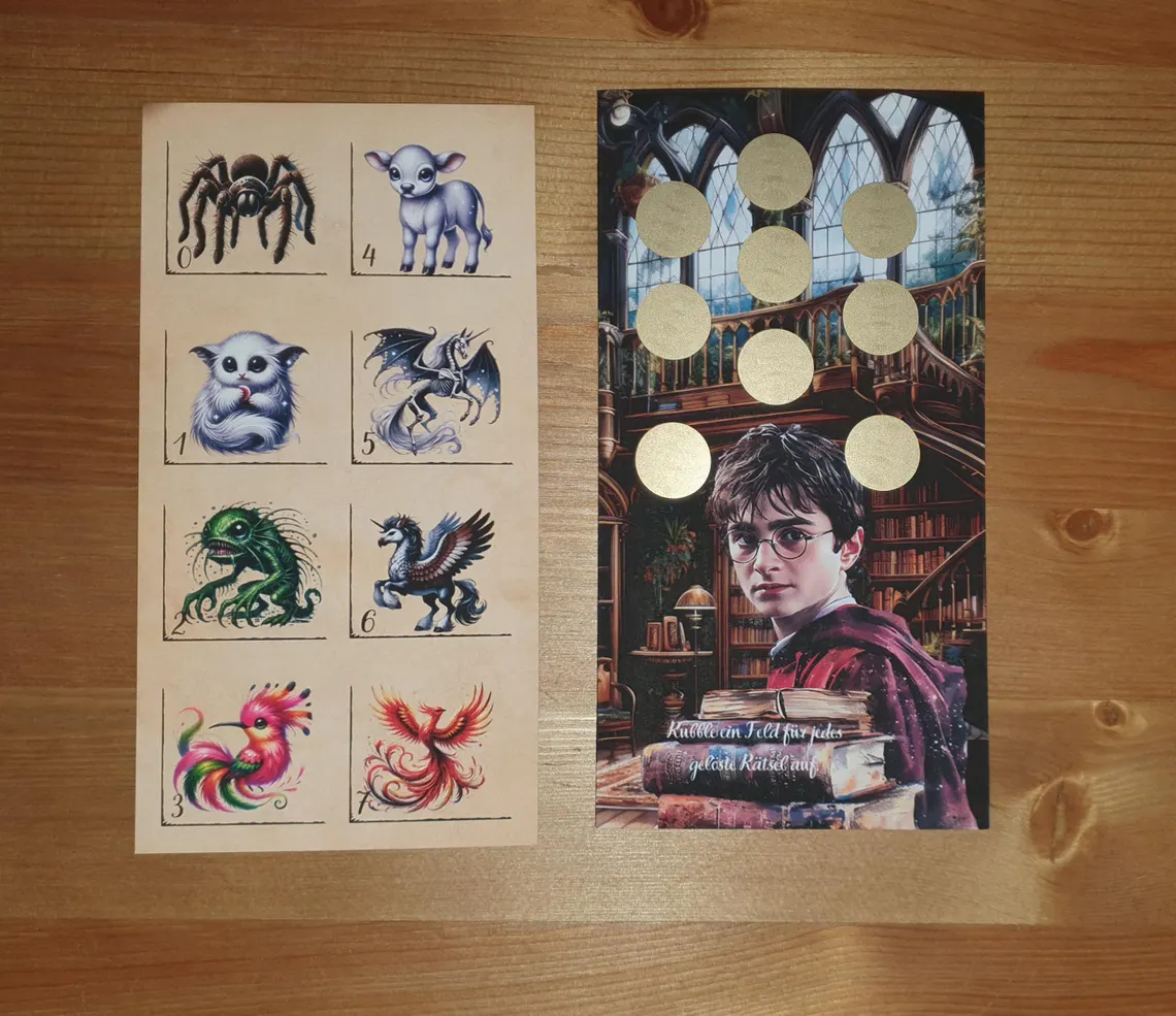 Harry Otter Rechenrätsel A6 Budgeting Challenge Sparen