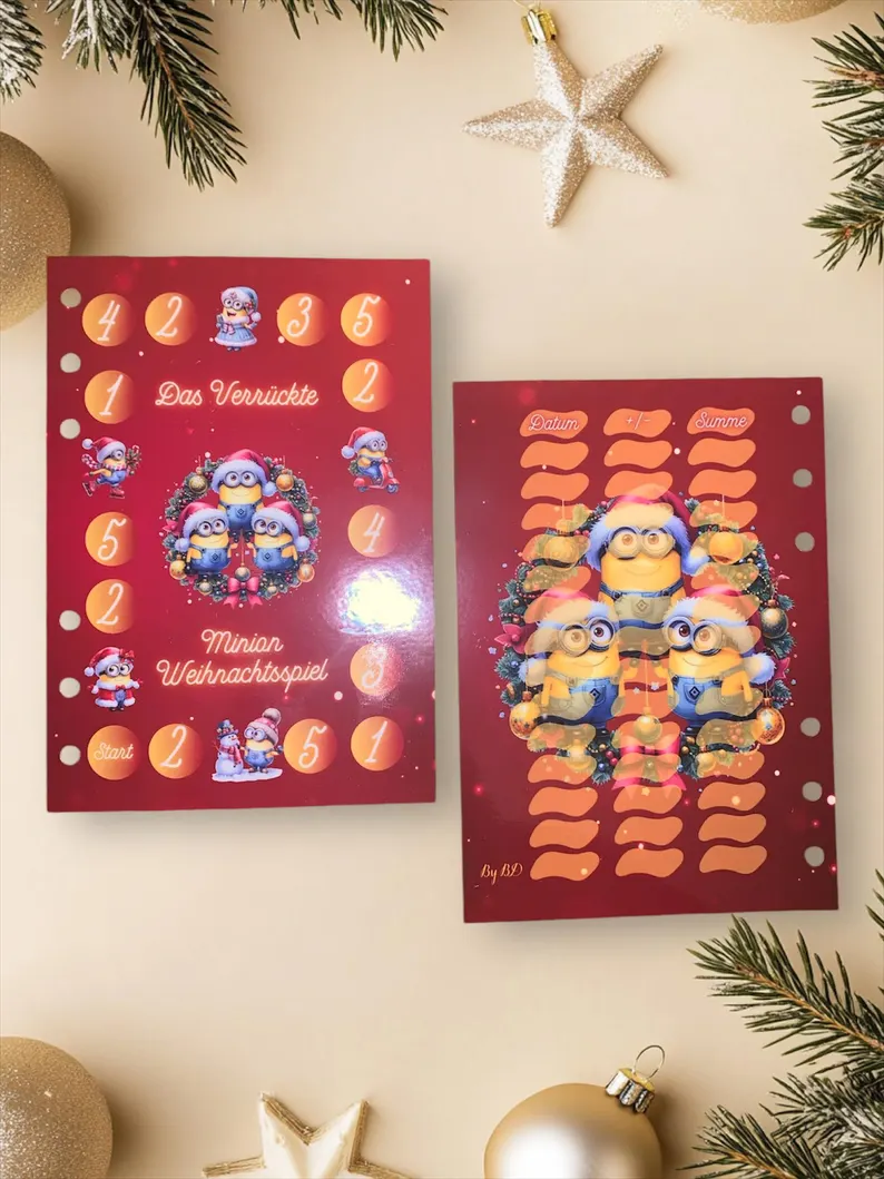 Das Verrückte Minion‘s Weihnachtsspiel A6 Budgeting Sparen Challenge