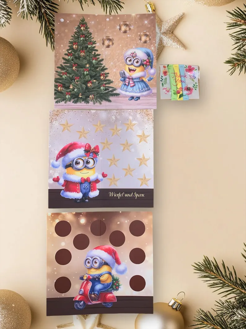 Das Verrückte Minion‘s Weihnachtsspiel A6 Budgeting Sparen Challenge