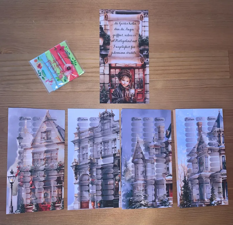 Eine Weihnachtsgeschichte A6 Sparen Challenge Budgeting