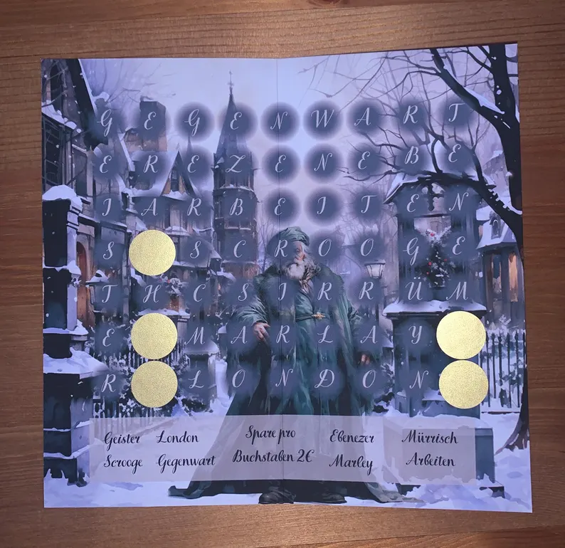 Eine Weihnachtsgeschichte A6 Sparen Challenge Budgeting