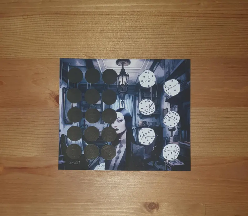 Addams Family A7 Klappkarte Budgeting Challenge Sparen