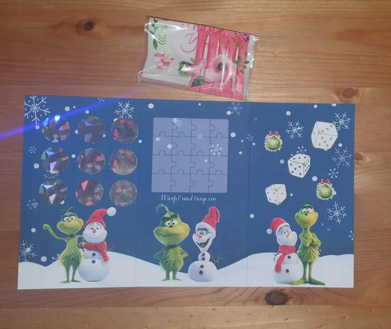 Grinchi A7 Klappkarte Challenge Budgeting Sparen