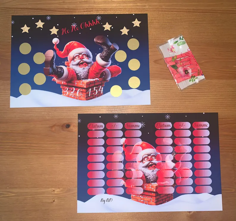 Merry Christmas A5 Budgeting Challenge Sparen