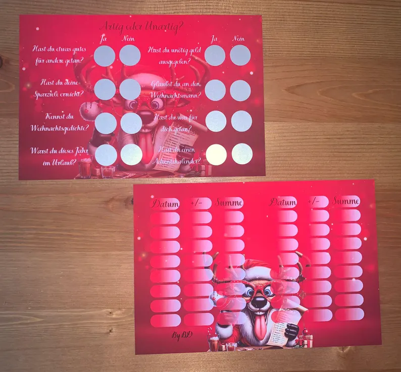 Merry Christmas A5 Budgeting Challenge Sparen