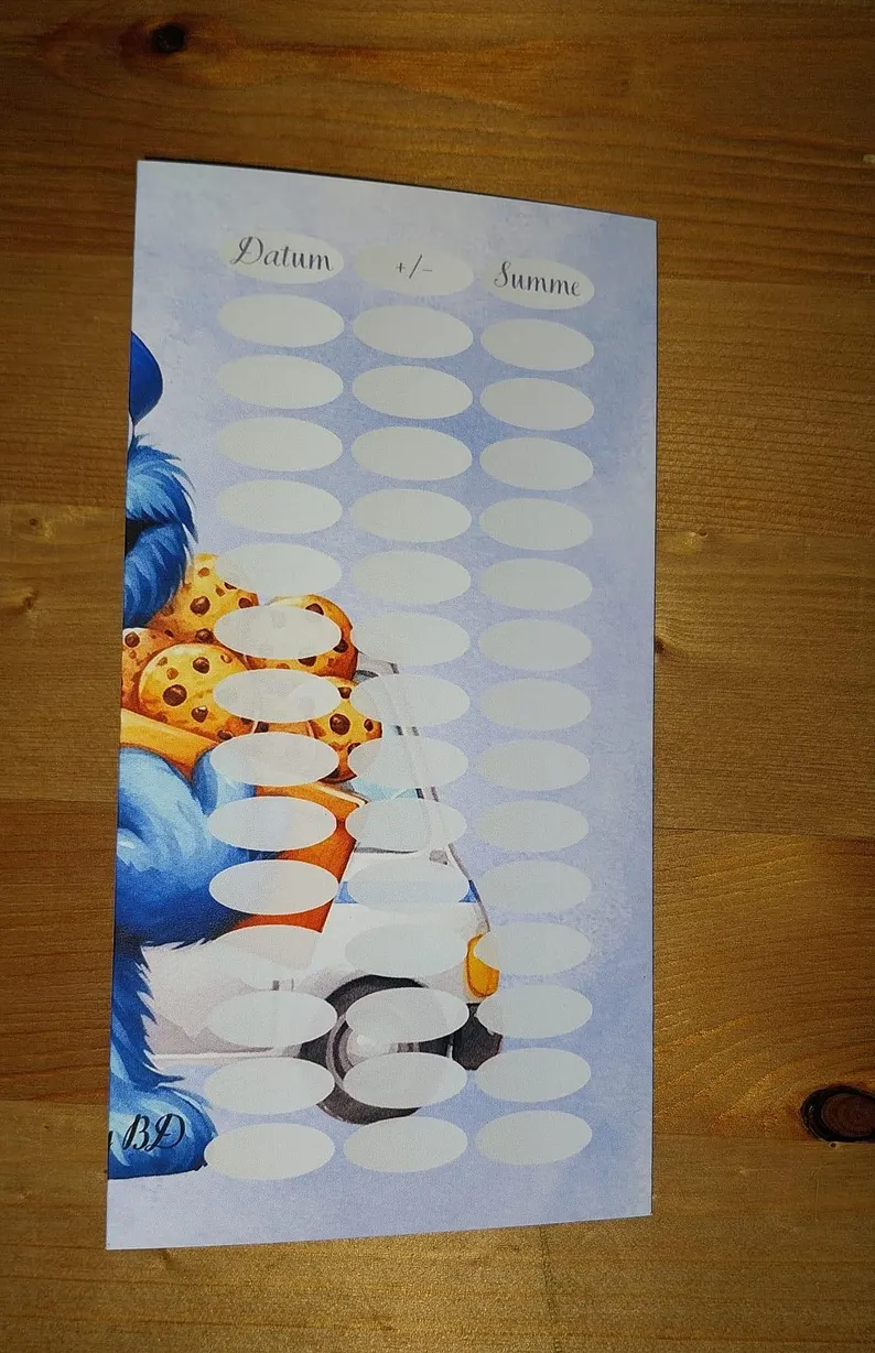 Total verrücktes Krümel Bingo A6 Challenge Sparen Budgeting